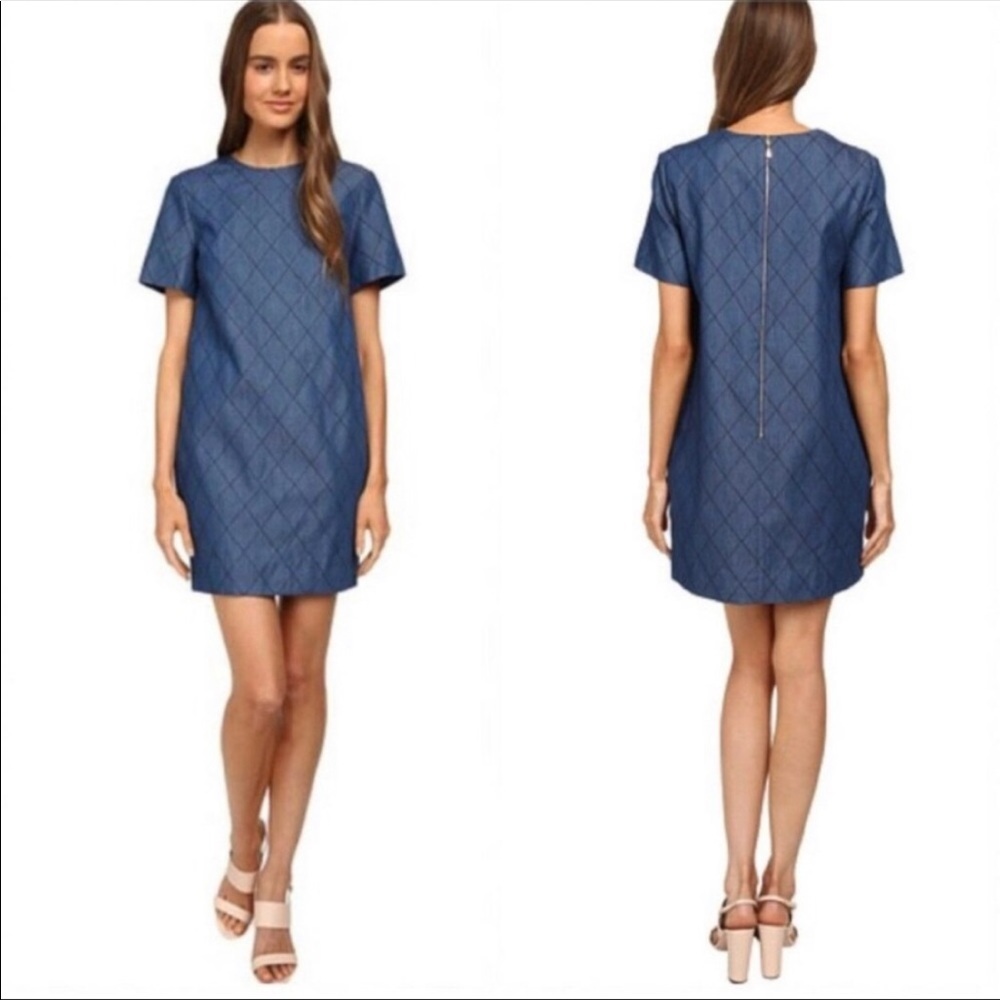 kate spade Blue Quilted Shift Dress